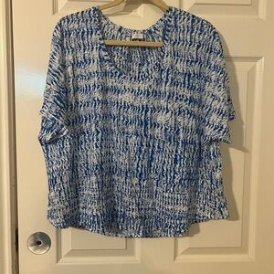 POETRY FASHION Linen T-SHIRT MIDNIGHT CREAM, SIZE 18